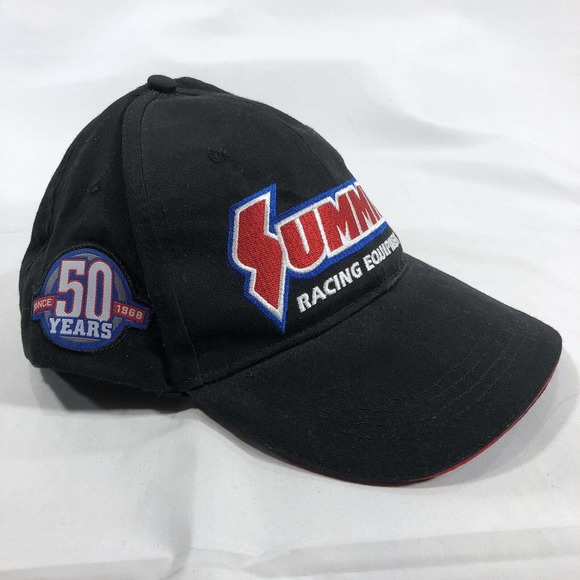 Summit Racing Equipment Baseball Cap Hat, 50 Years Black American Flag One Size - Picture 2 of 12